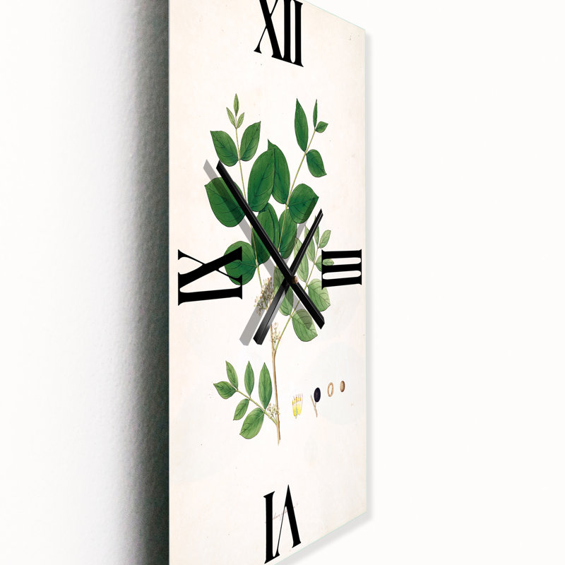 Horloge murale rétro Vintage Botanicals VI, Petit