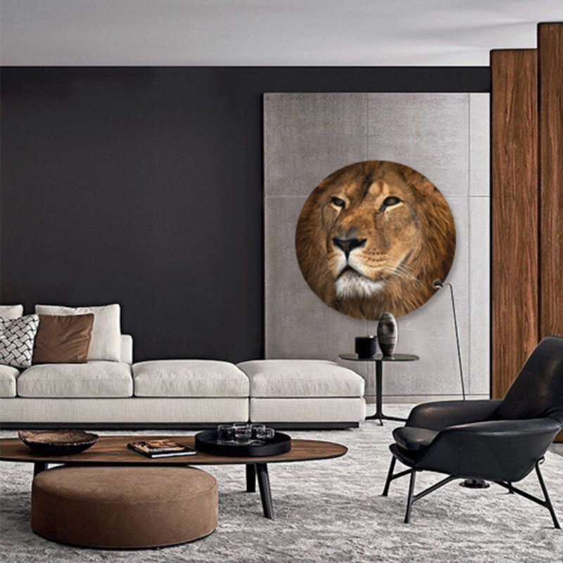 Prideful Lion Print, 46" H x 46" W x 1.5" D