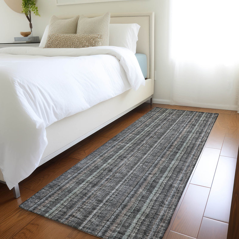 Premium Machine Washable Prisco Gray Rug, Runner 2'3" x 7'6"