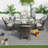 Amayia 4 - Person Patio Dining Set with Square Table , Cushions Included