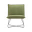 Upholstered Linen and Faux Sheepskin Armchair