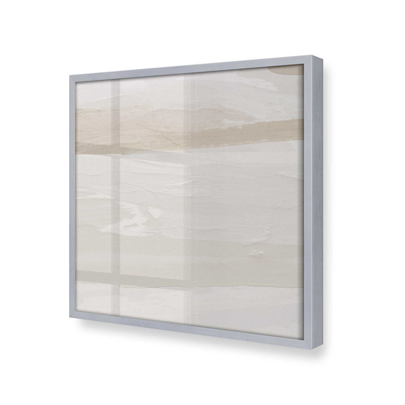 «So l'apaisant Sahara V1» sur toile, Papier avec cadre photo simple en chrome poli, 21.75" H x 21.75" W x 1.25" D