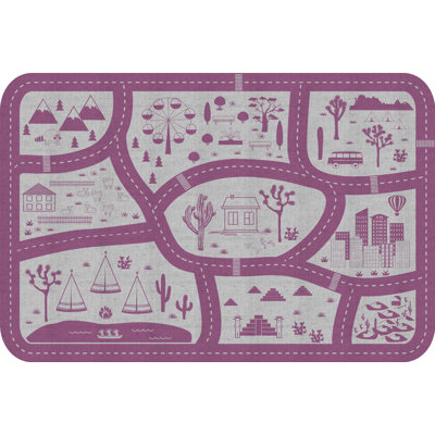 Cadysse Vinyl Machine Printed Area Rug