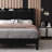 Velvet Upholstered Wingback Storage Bed With Built-In Type-C & AC Charging Station-145131242-145131221