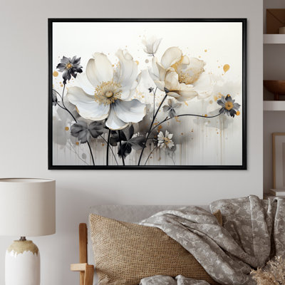 «Beige Flowers In Full Bloom II», reproduction d'art mural