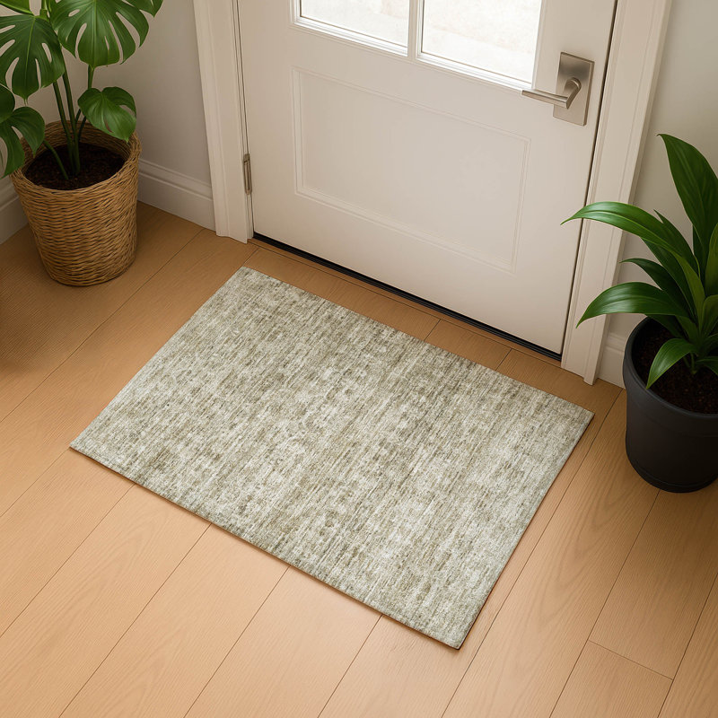 Premium Machine Washable Lubbers AMF1746 Stripe Rug, Rectangle 1'8" x 2'6"