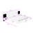 Wood Floating Platform Bed with LED Lights and Built-in Nightstands-1369236731-1369236729