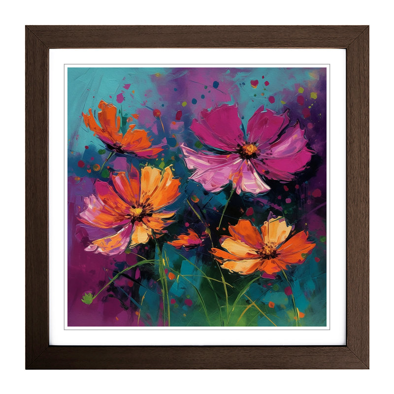 Cosmos Fauvism No.3 - Framed Print, Walnut