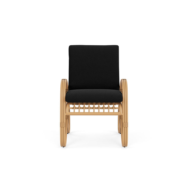 Riviera Outdoor Lounge Chair, Canvas Black