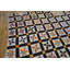 Antique American Usa Allover Geometric Wool Hand Knotted Pile Multicolor Jewel Tones 1930s Rug
