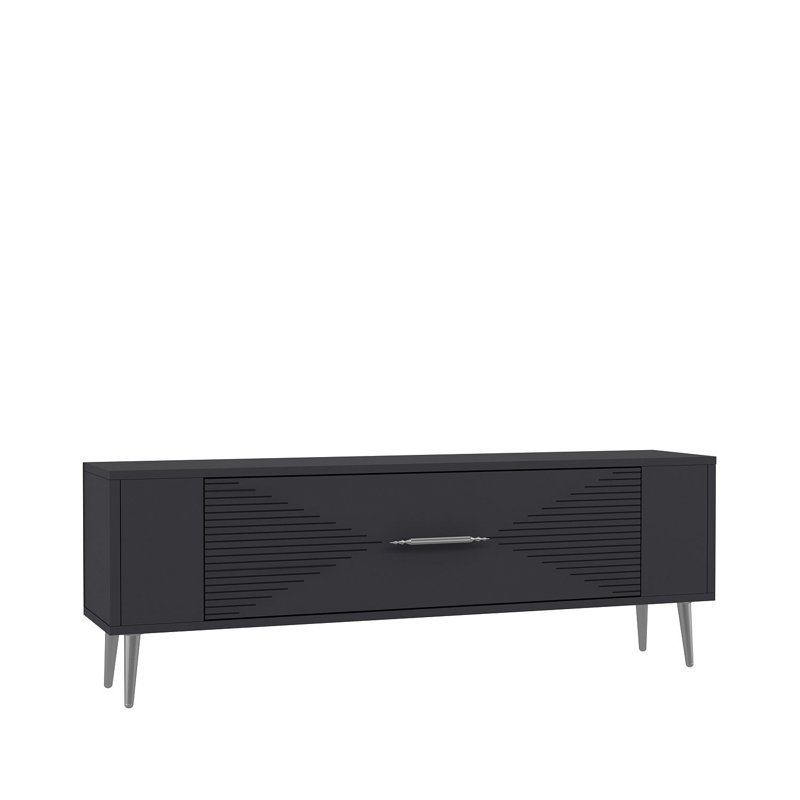 Olivia Unfinished TV Stand, 120cm, Grey/Silver