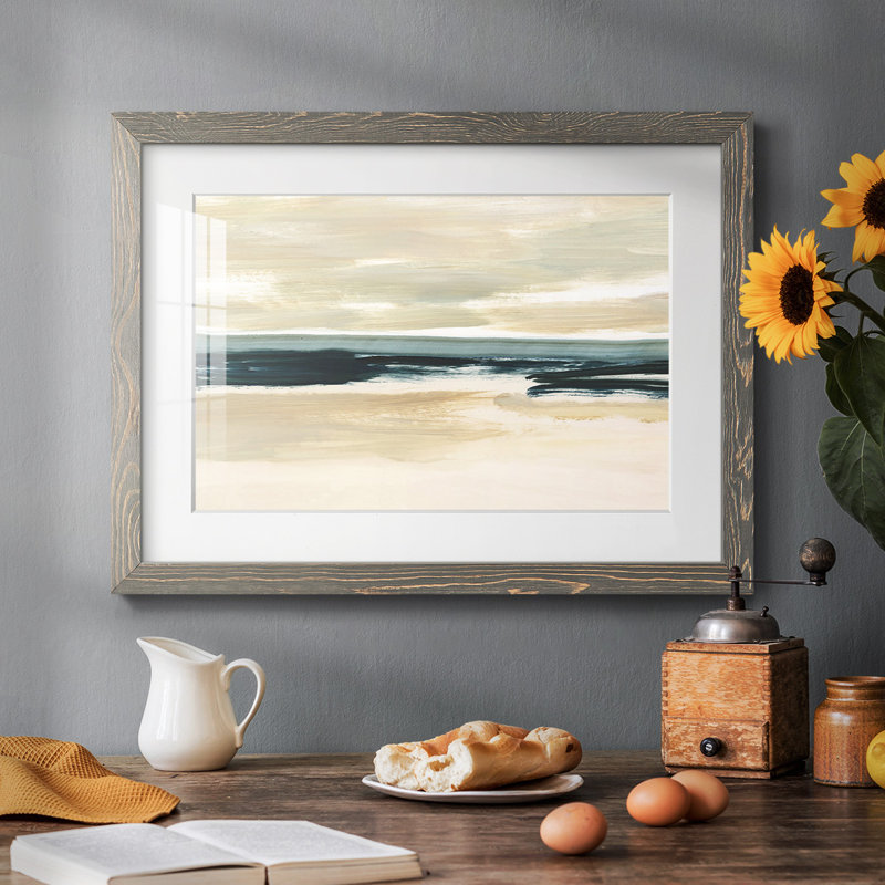 Sable et mer I, Gris, H 14 po x l 20 po