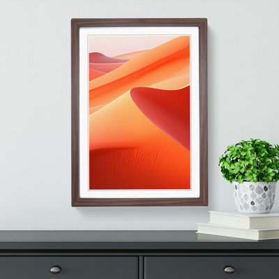 Desert Colour Field - Single Picture Frame Rectangle Print on Wood