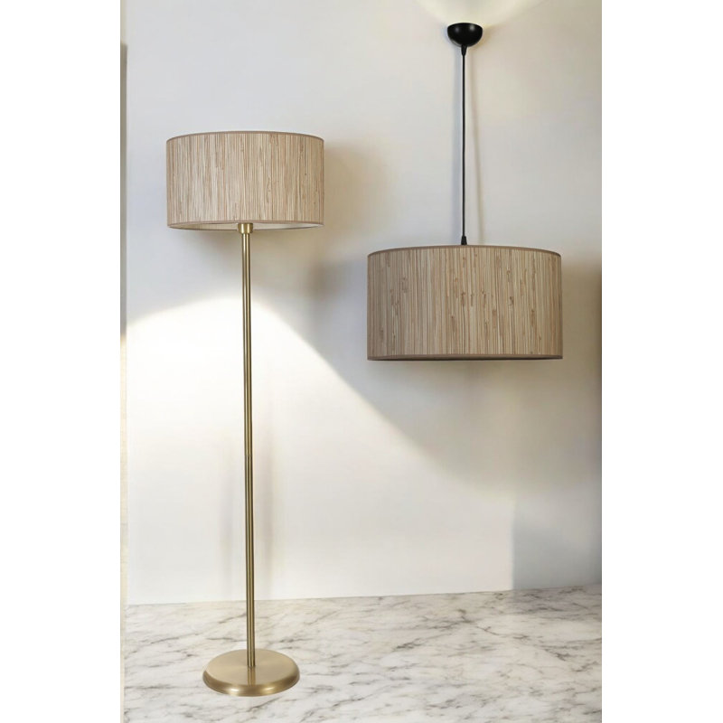 Rakhia - Light Metal Pendant, Tan