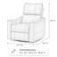 Fauteuil inclinable électrique moderne Inniss en cuir véritable de 80,5 cm de large avec fonction pivotante et planante et port USB-1836964301