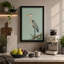 Great Blue Heron Japandi - Wrapped Canvas-1891756384-1891756407