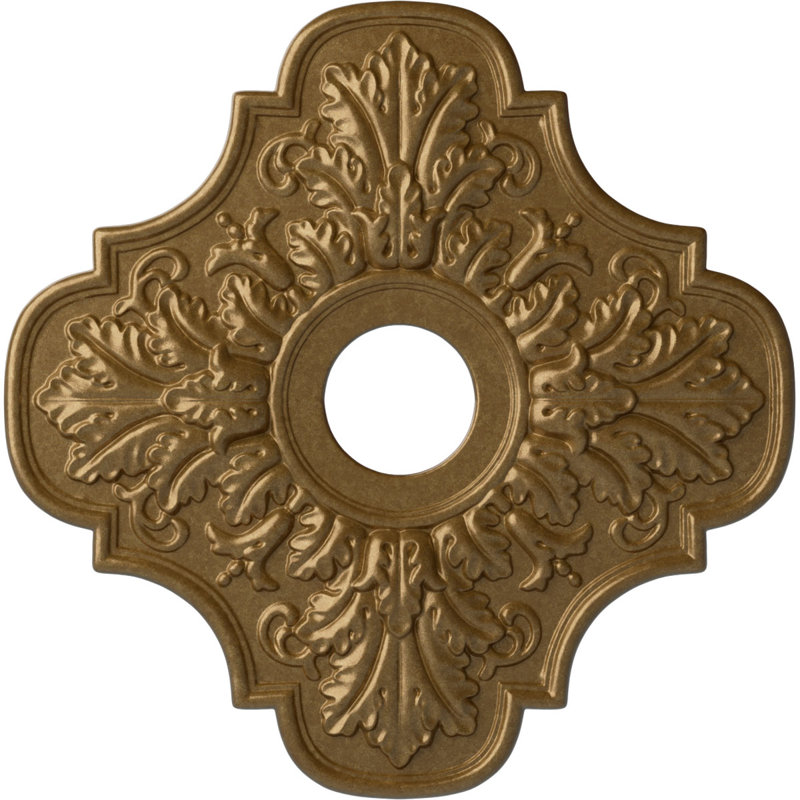 Médaillon de plafond H 17,75 po x l 17,75 po x P 1 po Peralta, Or pâle