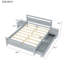 Lit plateforme en bois avec 2 tiroirs de rangement et 2 tables de chevet-2006126912-2006126919