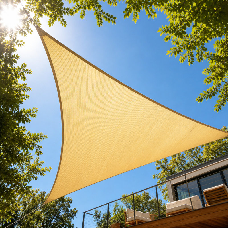 Toile d'ombrage en tissu Colourtree Triangle Sun, Beige, 20 pi x 20 pi x 20 pi