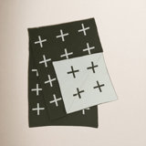 Cross Knitted Throw Blanket