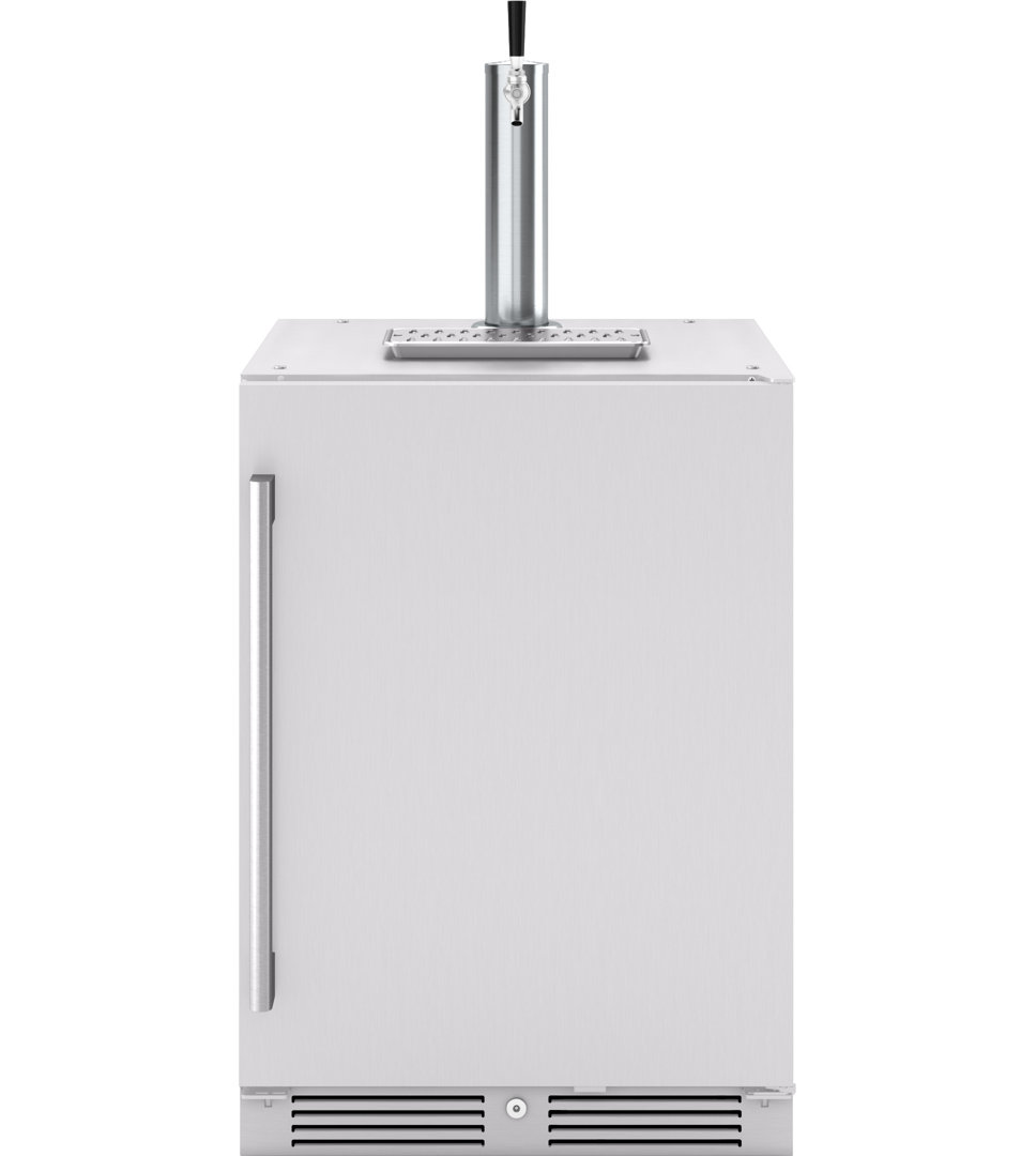 Presrv 5.6 cu. ft. Convertible Outdoor Beer Kegerator in Stainless Steel with Single Tap and 107-Can Beverage Storage Zephyr