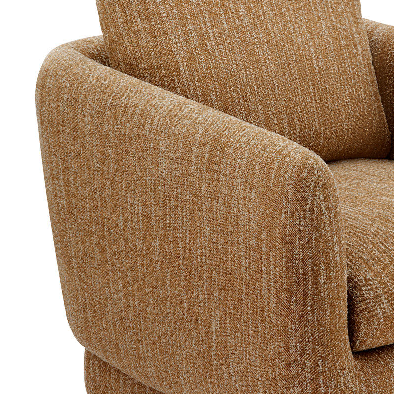 Ramel 33'' Wide Swivel Armchair, Mellow Mustard