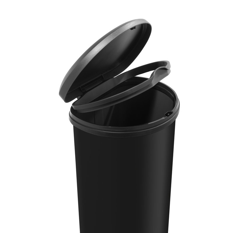 Deco Resin 40 Litre Touch Top Waste Bin, Black