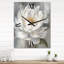 Horloge murale pivoines blanches et grises-2130101214