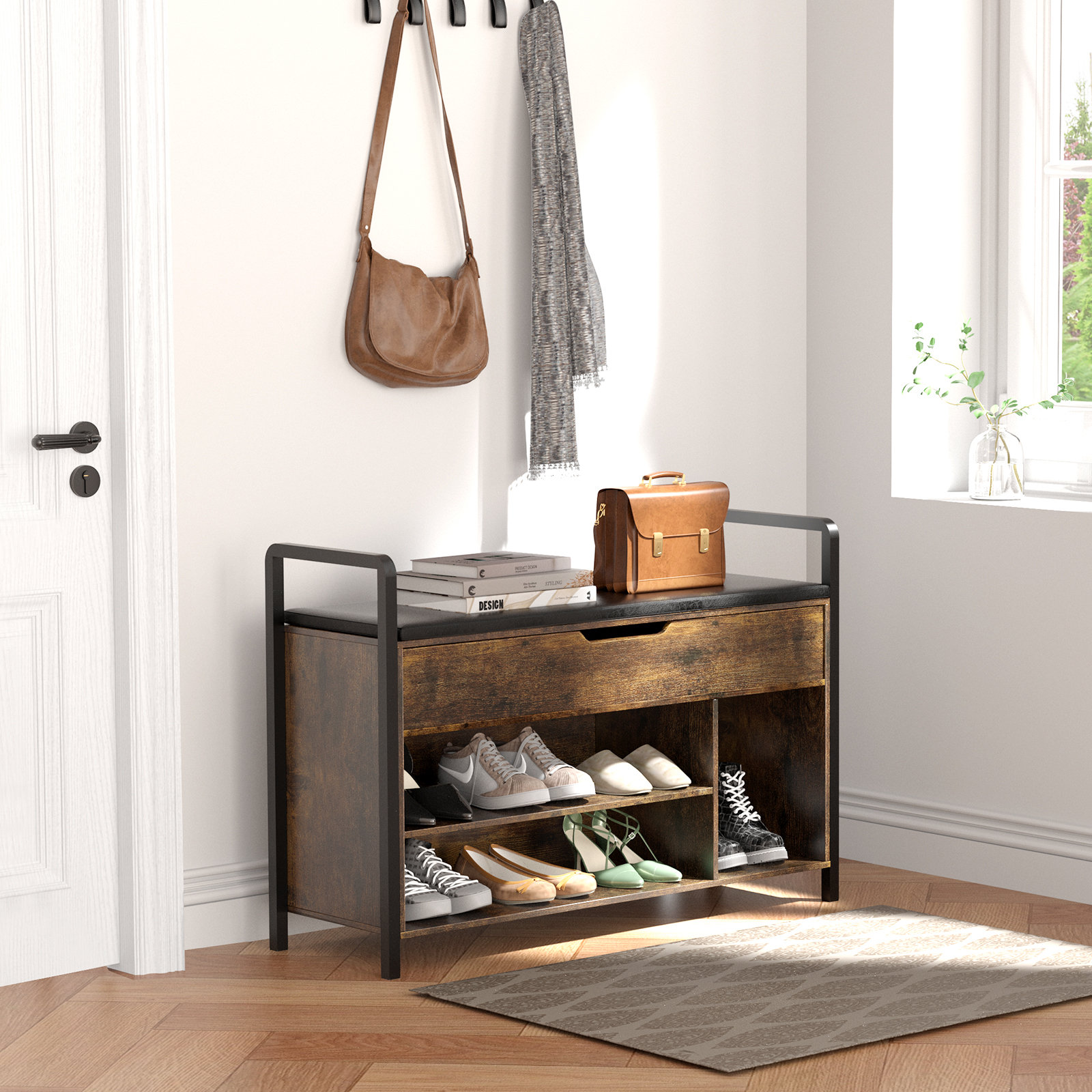 Rebrilliant 7 Pair Shoe Storage | Wayfair