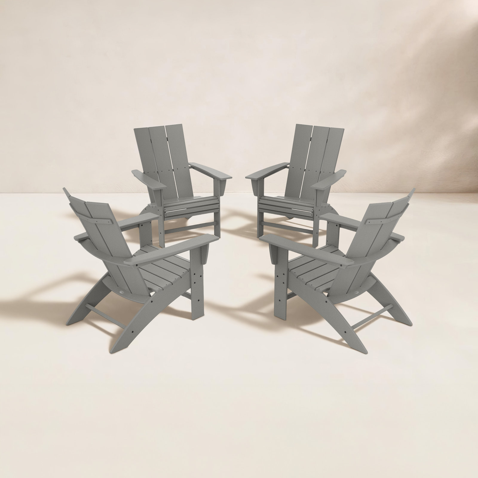POLYWOOD® Modern Adirondack Chair, Slate Gray