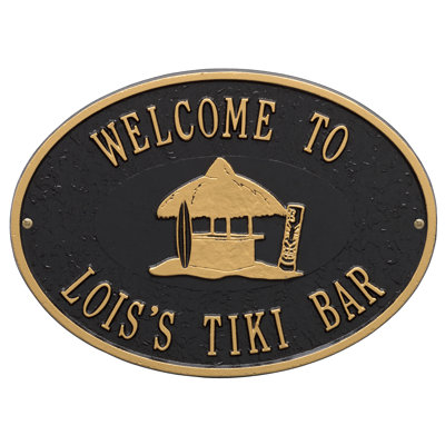 Plaque murale personnalisée Tiki Hut