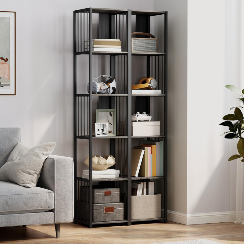 165cm H x 33.5cm W Metal Bookcase
