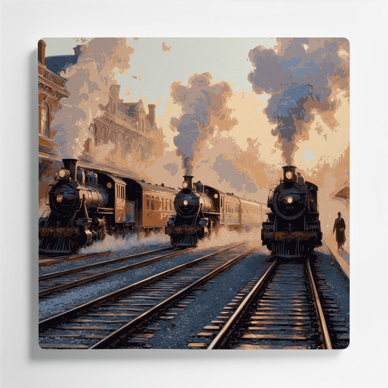 Art de transport en métal noir, H 16 po x l 16 po