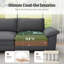 Ensemble de canapé modulaire rembourré 2 pièces, ensemble de canapé surdimensionné avec causeuse-963159920