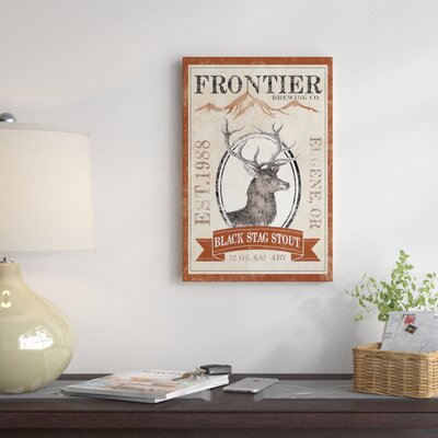Frontier Brewing Co. I (Black Stag Stout)' Vintage Advertisement on Canvas -  East Urban Home, ESUR2109 37301361