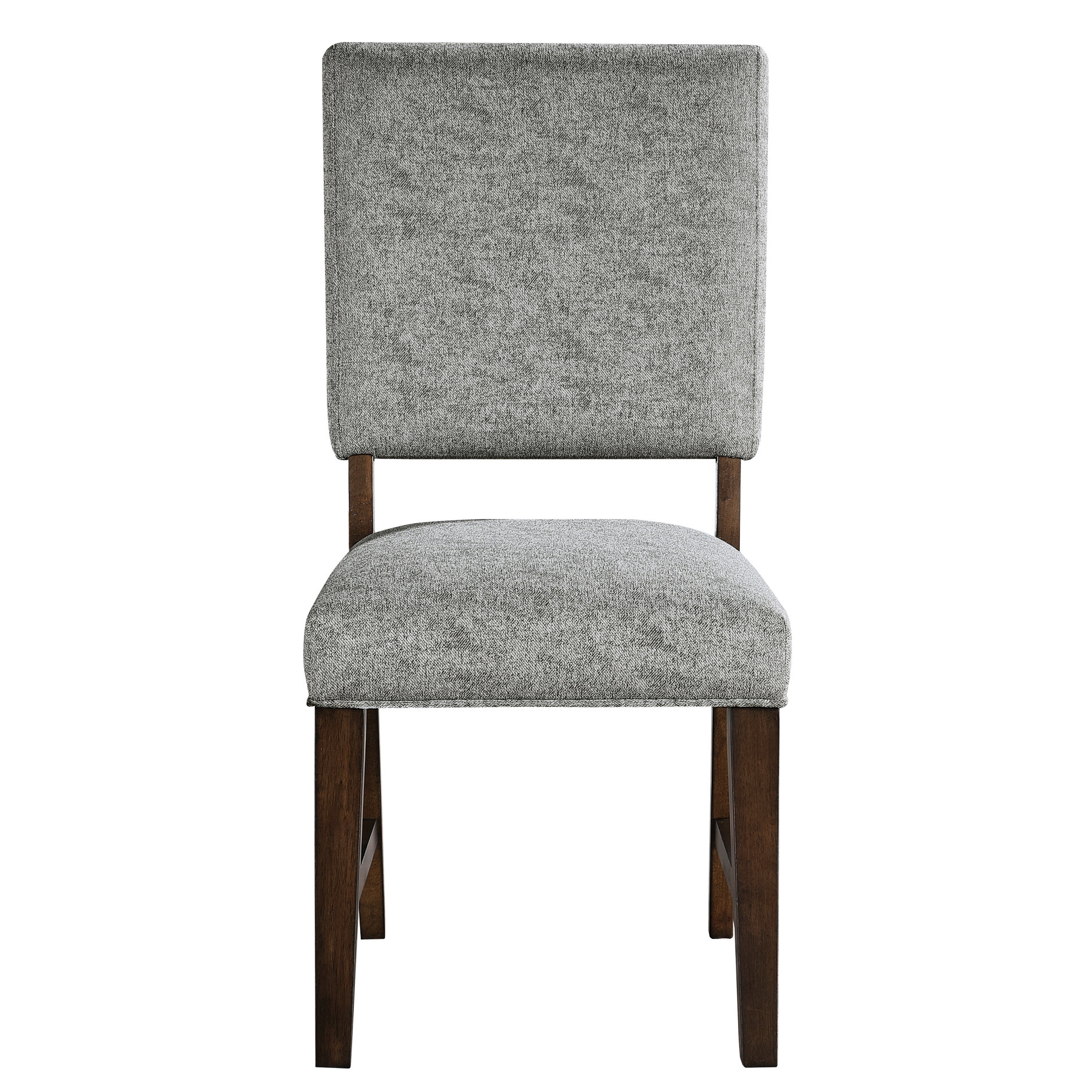Curated visual reference: Visual Reference: Wildon Home Gray Textured 100 Fabric Upholstered Walnut Finish Wood
