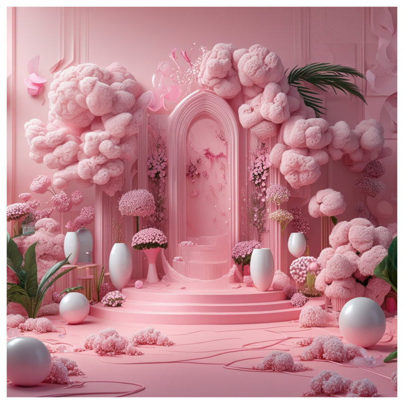 Housses de couette arches florales roses, Lit simple