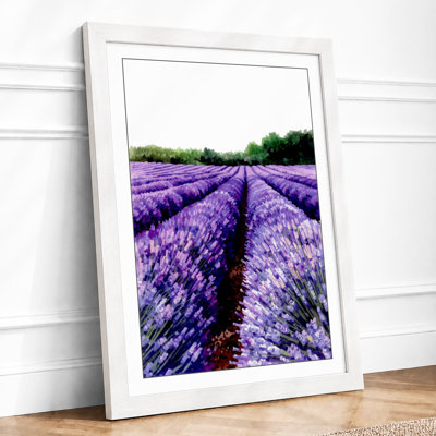 Lavender Fields at Horizon Landscape - Framed Print