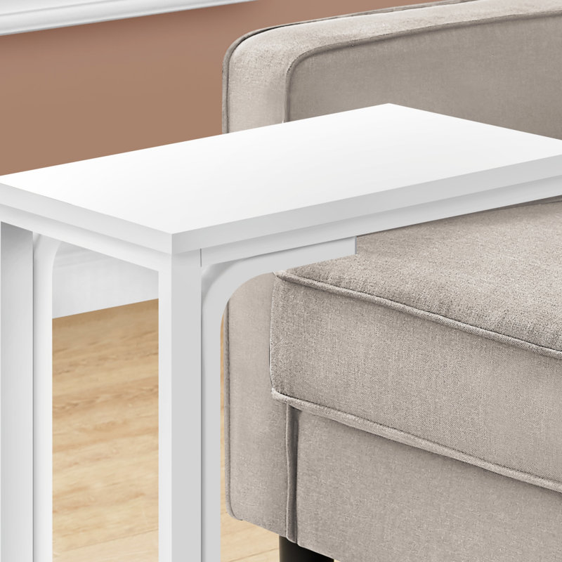 Table d'appoint, en forme de C, bout, côté, collation, salon, chambre à coucher, contemporain