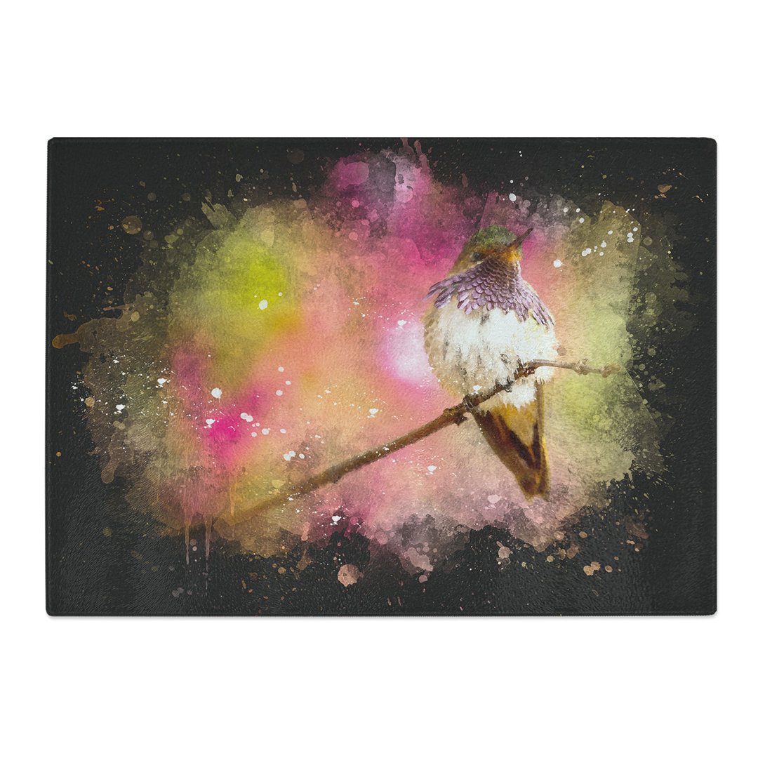 Tempered Glass Hummingbird Chopping Board
