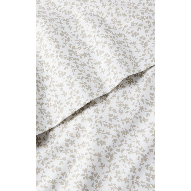 Spencer Floral Queen Sheet Grey, Queen Sheet Set w/ 2 Pillowcases, 1 Fillted Sheet, Gray