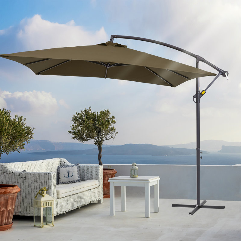 Scarlott 98.3" x 98.3" Square Umbrella, Taupe