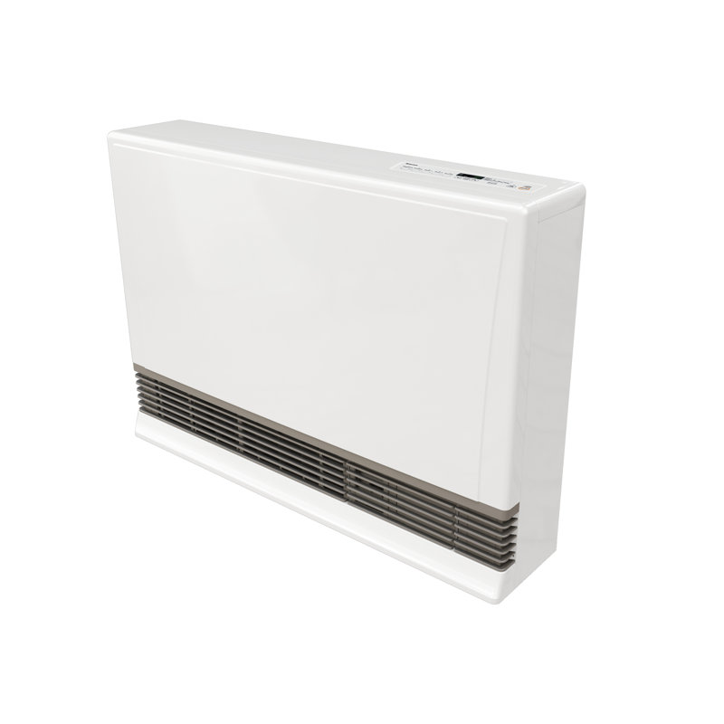 Rinnai 117W Watt 38400 BTU Natural Gas High Efficiency Wall Mounted Space Heater with Adjustable Thermostat