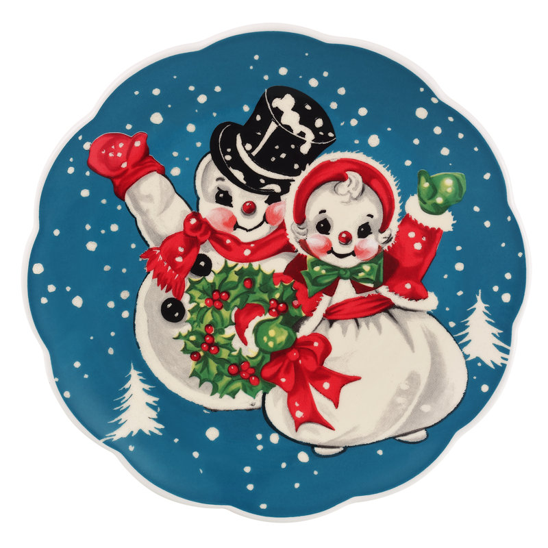4 Piece 8.5" Nostalgic Ceramic Plates