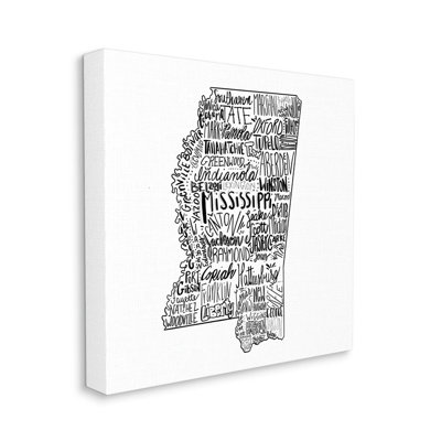 " Mississippi Shape State Map "