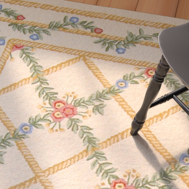 Tapis en laine crocheté à la main Kinchen, Rectangle 5 pi 3 po x 8 pi 3 po