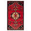Tapis rouge en laine des années 1990 5 pi 1 po x 8 pi 9 po Konya