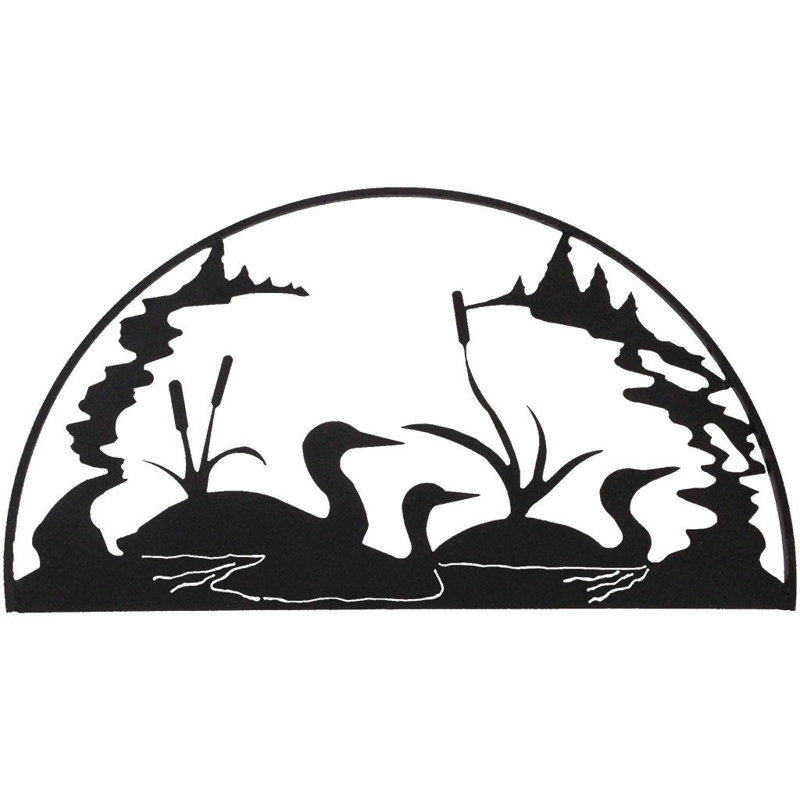 Dugout Creek Designs Modern Loon Steel Wall Art - Black, Hammered Black