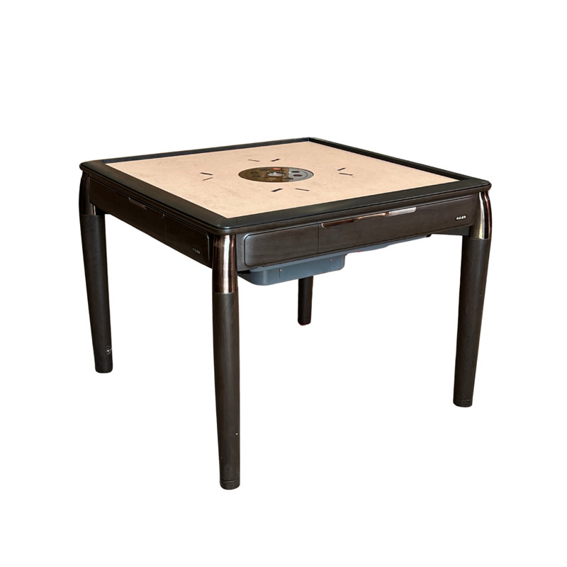 Conception de table de salle à manger à 4 pattes de style Roller Costater, table de jeu automatique ultra-mince en mahjong, couleur noyer luxueuse haut de gamme et carreaux numérotés de 40 mm