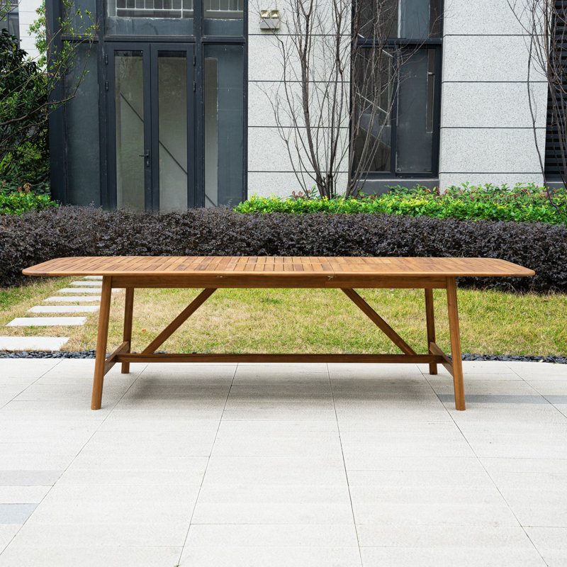 Bramble Acacia Wood Extendable Patio Dining Table
